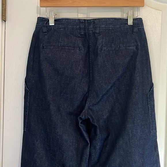 Joe Fresh | Super Wide Leg Dark Wash Trouser Denim Jean Size 6 Casual 90s y2k - Picture 5 of 10